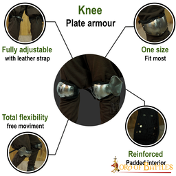 15th century knee cops with roundels