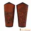 Leather bracers dragon, brown