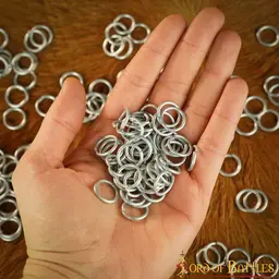 1kg chainmail rings, galvanized, butted 10 mm