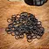 Lord of Battles 1kg chainmail rings, butted, black 10 mm