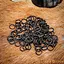 1kg chainmail rings, butted, black 10 mm