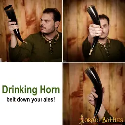 Drinking horn with Celtic knots