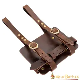 Leather diary holder for belt, brown