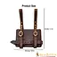 Leather diary holder for belt, brown