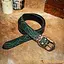Leather belt Aranel, green