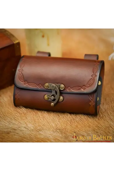 Magic potion bag with 4 bottles, brown