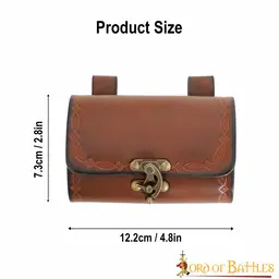 Magic potion bag with 4 bottles, brown