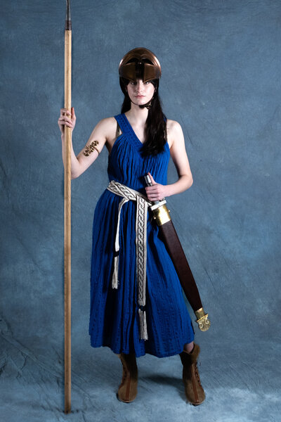 Goddess Dress Hera, royal blue