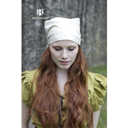 Viking headkerchief Marianne, set of 2 (natural & brown)