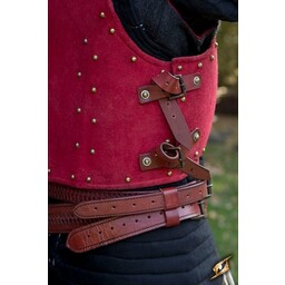 15th century brigandine, red