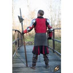 15th century brigandine, red