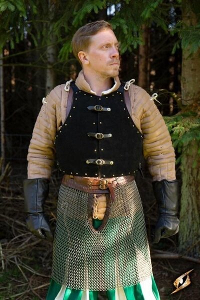 15th century brigandine, black