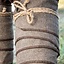 Viking winingas herringbone motif, black