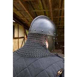 Viking spectacle helmet with chainmail