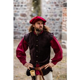 Velvet beret, red