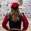 Velvet beret, red