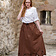 Leonardo Carbone Renaissance skirt, brown