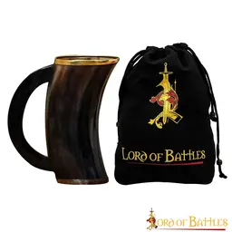 Luxurious Viking mug with brass rim