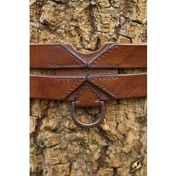 Twin X-belt, brown