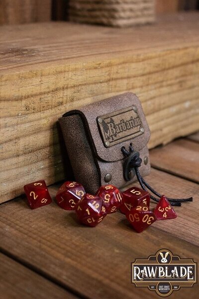 Dice bag with dice set, Barbarian