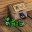 Dice bag with dice set, Druid