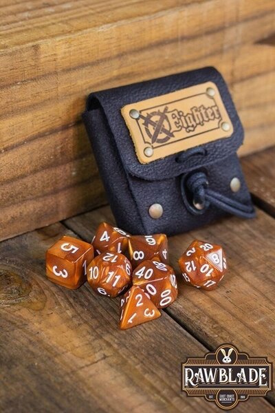 Dice bag with dice set, Fighter