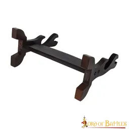 Wooden table stand for sword and axe