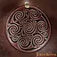 Leather pauldron Celtic spirals