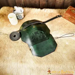 Leather pauldron with Celtic boar