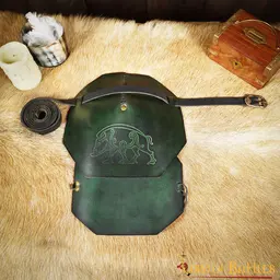 Leather pauldron with Celtic boar