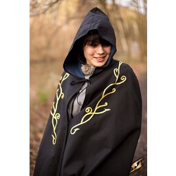 Embroidered cloak Terra, black