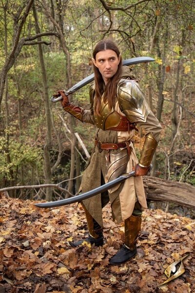 Curved LARP elven sword, 105 cm