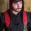 Akku splitleather hood - Red