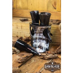 Sövengarde drinking horn set and stand