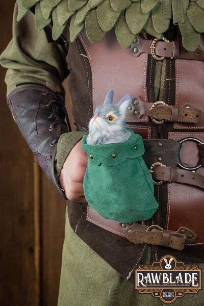 Pouch with rabbit Roger - Green