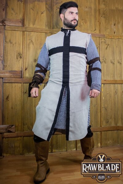 Crussader Knight Tabard - Gray/Black