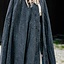 Embroidered cloak Damia with fibula, grey