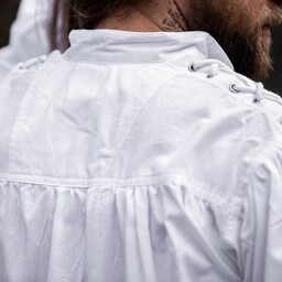 Pirate shirt with laces, white