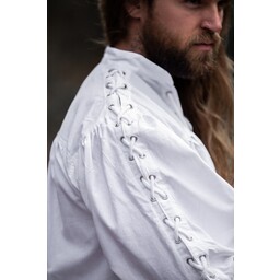 Pirate shirt with laces, white