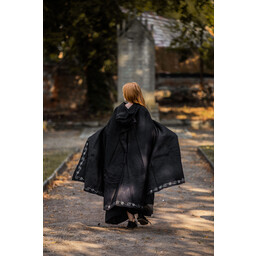 Embroidered cloak Damia, black