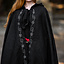 Embroidered cloak Damia, black