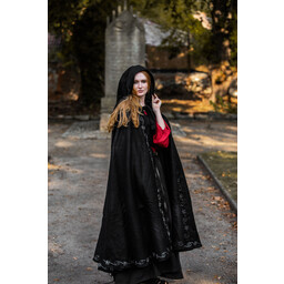 Embroidered cloak Damia, black