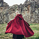 Leonardo Carbone Embroidered cloak Damia, red