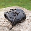Woven leather bracelet, black