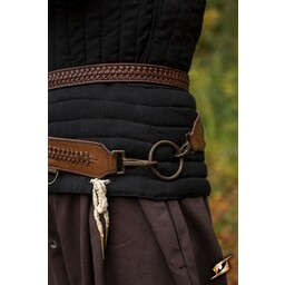 Braided sword belt, brown