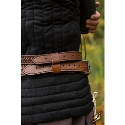Braided sword belt, brown