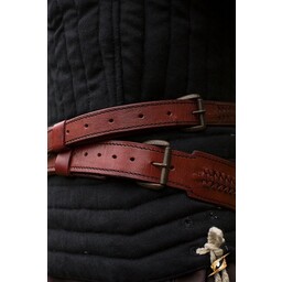 Braided sword belt, red