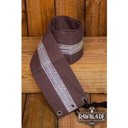 Jeanne fabric belt - Brown / silver