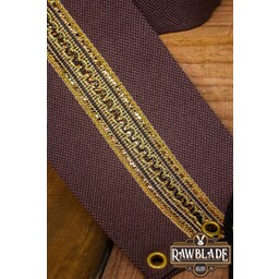 Jeanne fabric belt - Brown / silver