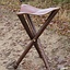 Wood-leather folding stool